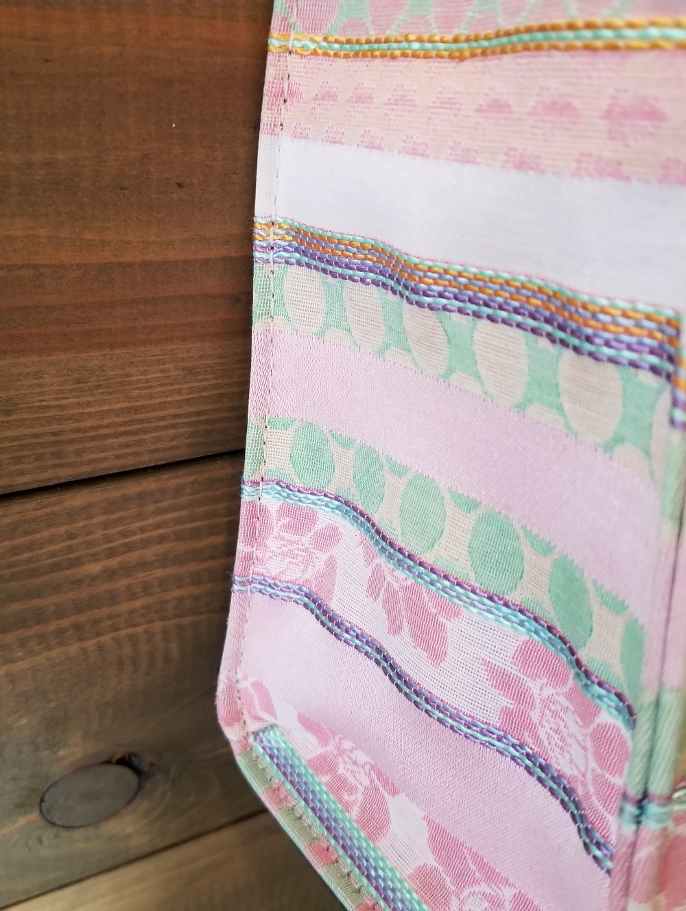 Kate Spade Vintage Y2K 90s Pink Pastel Colorful Striped Spring Summer handbag - Picture 13 of 16